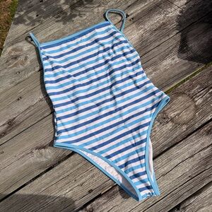 Aerie Blue and White Swim One Piece